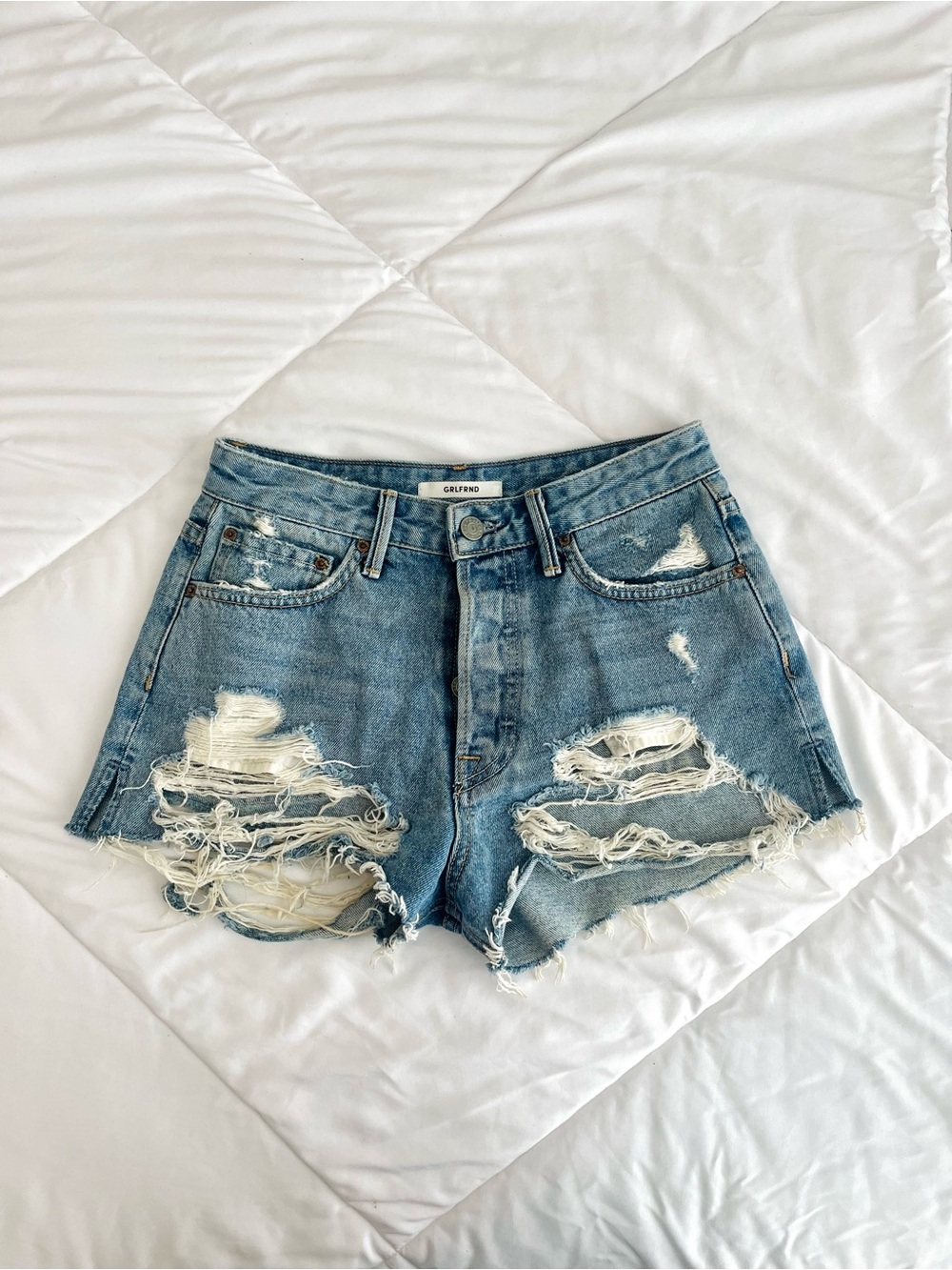 GRLFRND high-rise jeans shorts